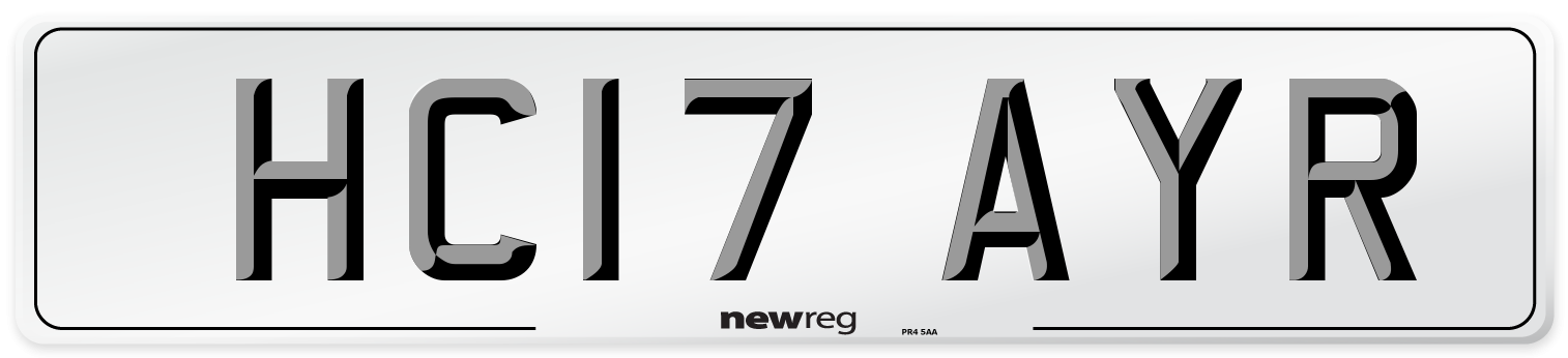 HC17 AYR Number Plate from New Reg